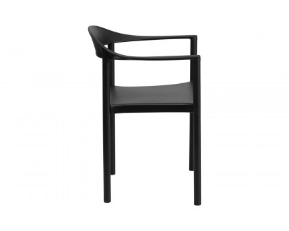 BLNK™ HERCULES Series Plastic Cafe Stack Chair - Black