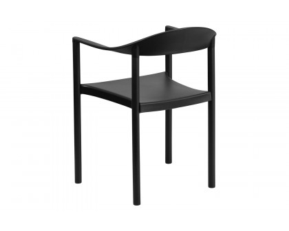 BLNK™ HERCULES Series Plastic Cafe Stack Chair - Black