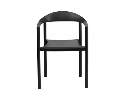 BLNK™ HERCULES Series Plastic Cafe Stack Chair - Black