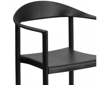 BLNK™ HERCULES Series Plastic Cafe Stack Chair - Black