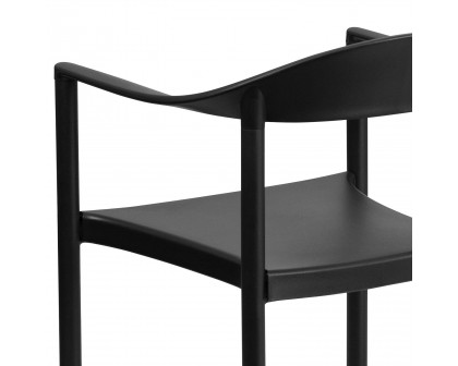 BLNK™ HERCULES Series Plastic Cafe Stack Chair - Black