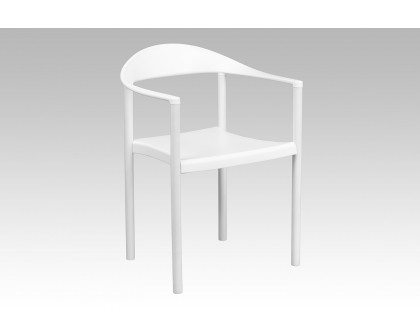 BLNK™ HERCULES Series Plastic Cafe Stack Chair - White