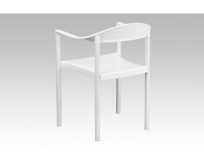 BLNK™ HERCULES Series Plastic Cafe Stack Chair - White