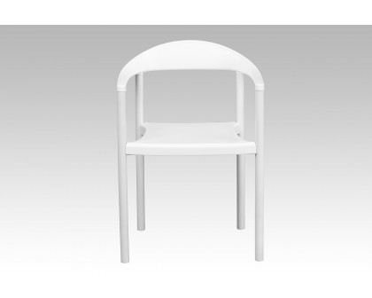 BLNK™ HERCULES Series Plastic Cafe Stack Chair - White