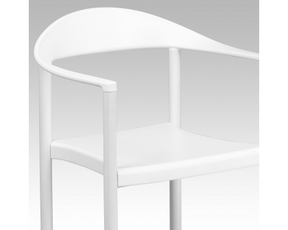 BLNK™ HERCULES Series Plastic Cafe Stack Chair - White