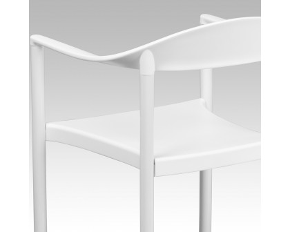 BLNK™ HERCULES Series Plastic Cafe Stack Chair - White