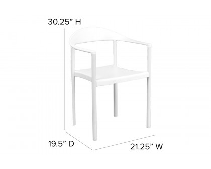 BLNK™ HERCULES Series Plastic Cafe Stack Chair - White