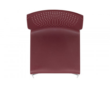 BLNK HERCULES Series Full Back Stack Chair with Gray Powder Coated Frame - Burgundy