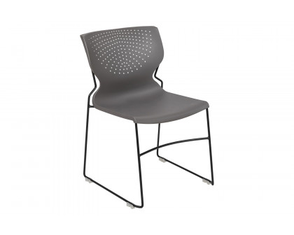 BLNK™ HERCULES Series Full Back Stack Chair with Powder Coated Frame - Gray