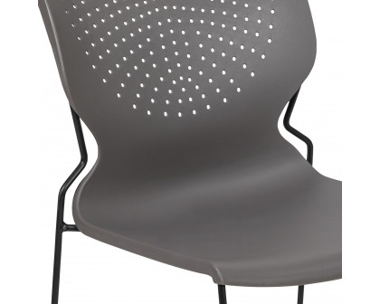 BLNK™ HERCULES Series Full Back Stack Chair with Powder Coated Frame - Gray