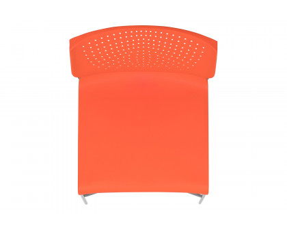 BLNK™ HERCULES Series Full Back Stack Chair with Gray Powder Coated Frame - Orange