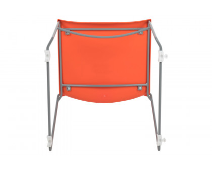 BLNK™ HERCULES Series Full Back Stack Chair with Gray Powder Coated Frame - Orange