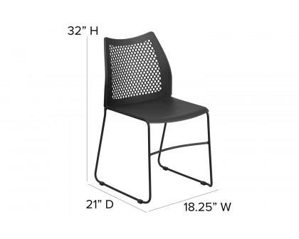 BLNK - HERCULES Series Stack Chair with Air-Vent Back and Powder Coated Sled Base