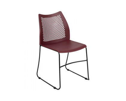 BLNK HERCULES Series Stack Chair with Air-Vent Back and Black Powder Coated Sled Base