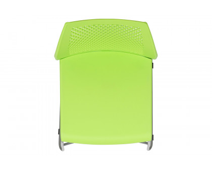 BLNK™ HERCULES Series Stack Chair with Air-Vent Back and Gray Powder Coated Sled Base - Green