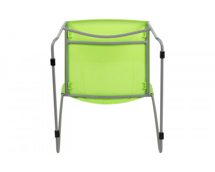 BLNK™ HERCULES Series Stack Chair with Air-Vent Back and Gray Powder Coated Sled Base - Green