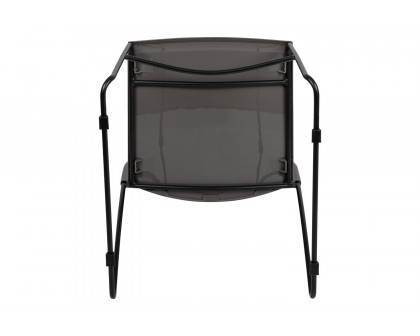 BLNK HERCULES Series Stack Chair with Air-Vent Back and Black Powder Coated Sled Base - Gray