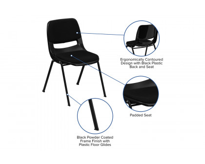 BLNK - HERCULES Series Padded Ergonomic Shell Stack Chair with Frame