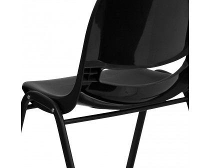 BLNK™ HERCULES Series Ergonomic Shell Stack Chair - Black, 17,75"H Seat