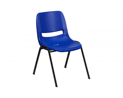 BLNK™ HERCULES Series Ergonomic Shell Stack Chair - Blue/Black, 17,75"H Seat