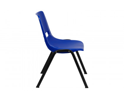 BLNK™ HERCULES Series Ergonomic Shell Stack Chair - Blue/Black, 17,75"H Seat