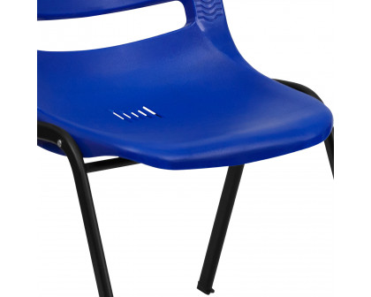 BLNK™ HERCULES Series Ergonomic Shell Stack Chair - Blue/Black, 17,75"H Seat