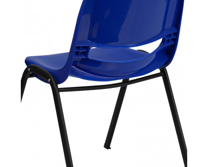 BLNK™ HERCULES Series Ergonomic Shell Stack Chair - Blue/Black, 17,75"H Seat