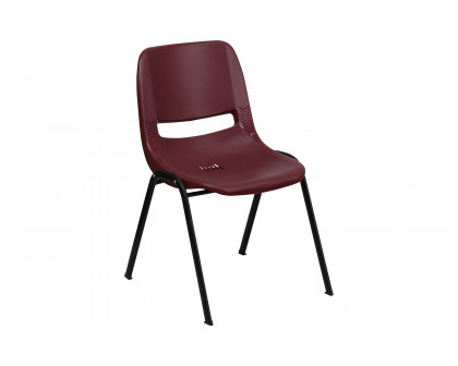 BLNK HERCULES Series Ergonomic Shell Stack Chair - Burgundy/Black, 17,75"H Seat