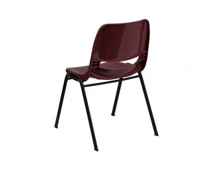 BLNK HERCULES Series Ergonomic Shell Stack Chair - Burgundy/Black, 17,75"H Seat