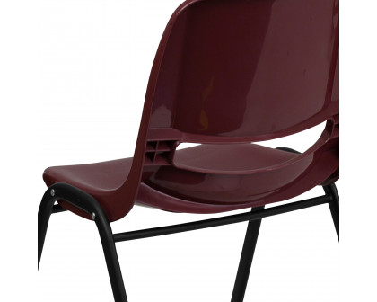 BLNK HERCULES Series Ergonomic Shell Stack Chair - Burgundy/Black, 17,75"H Seat