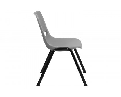 BLNK HERCULES Series Ergonomic Shell Stack Chair - Gray/Black, 17,75"H Seat