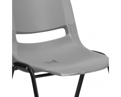 BLNK HERCULES Series Ergonomic Shell Stack Chair - Gray/Black, 17,75"H Seat