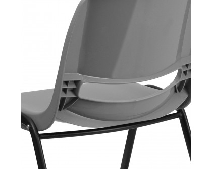 BLNK HERCULES Series Ergonomic Shell Stack Chair - Gray/Black, 17,75"H Seat