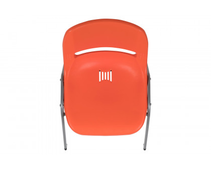 BLNK™ HERCULES Series Ergonomic Shell Stack Chair with Gray Frame - Orange