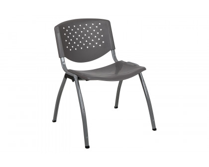 BLNK - HERCULES Series Plastic Stack Chair with Titanium Powder Coated Frame