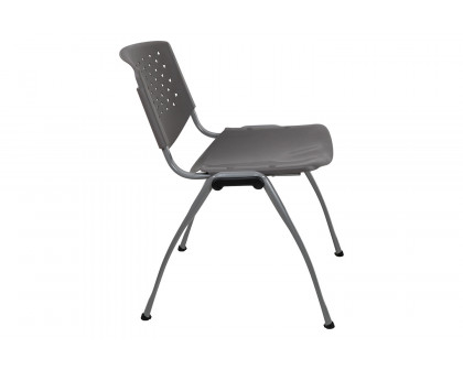 BLNK - HERCULES Series Plastic Stack Chair with Titanium Powder Coated Frame