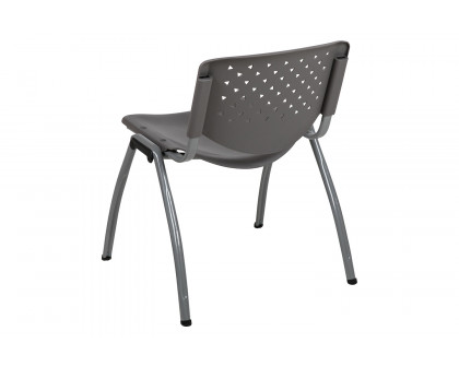 BLNK - HERCULES Series Plastic Stack Chair with Titanium Powder Coated Frame