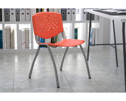 BLNK HERCULES Series Plastic Stack Chair with Titanium Gray Powder Coated Frame