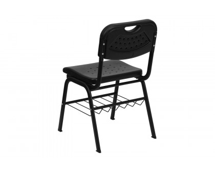 BLNK - HERCULES Series Chair with Black Frame and Book Basket