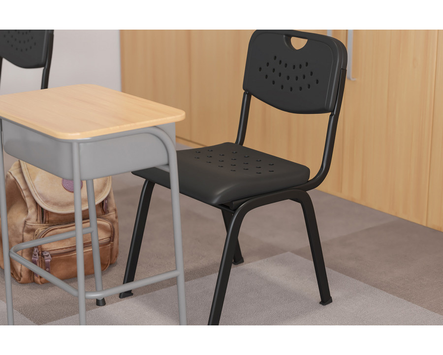 BLNK - HERCULES Series Plastic Stack Chair with Open Back and Frame