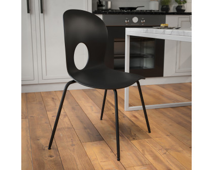 BLNK HERCULES Series Plastic Stack Chair with Black Frame