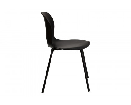 BLNK HERCULES Series Plastic Stack Chair with Black Frame - Designer Black