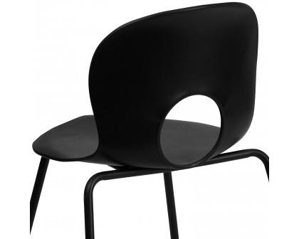 BLNK HERCULES Series Plastic Stack Chair with Black Frame - Designer Black