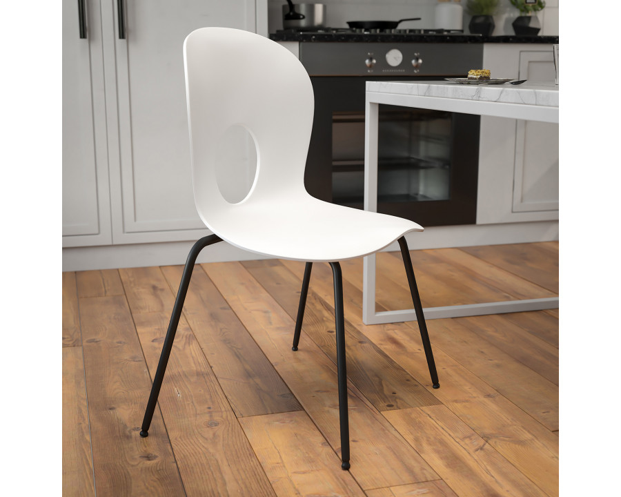 BLNK HERCULES Series Plastic Stack Chair with Black Frame