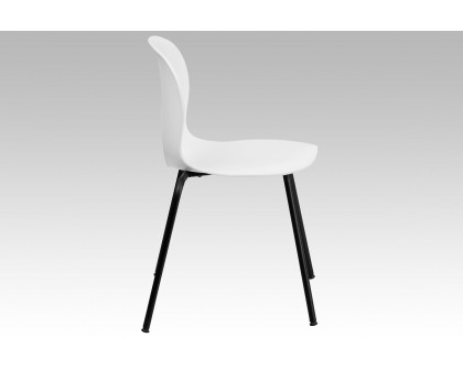 BLNK HERCULES Series Plastic Stack Chair with Black Frame - Designer White