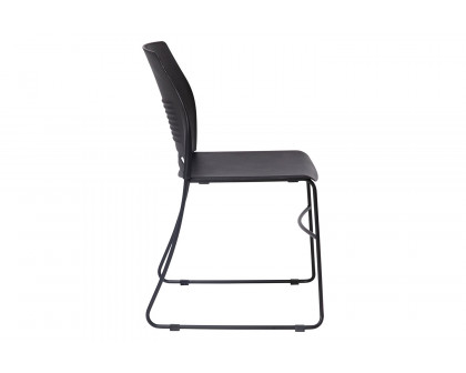 BLNK - HERCULES Series Commercial Plastic Stack Chair with Powder Coated Sled Base Frame and Integrated Carrying Handle