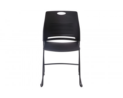 BLNK - HERCULES Series Commercial Plastic Stack Chair with Powder Coated Sled Base Frame and Integrated Carrying Handle