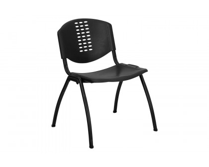 BLNK - HERCULES Series Plastic Stack Chair with Oval Cutout Back and Frame