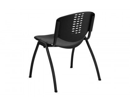 BLNK - HERCULES Series Plastic Stack Chair with Oval Cutout Back and Frame