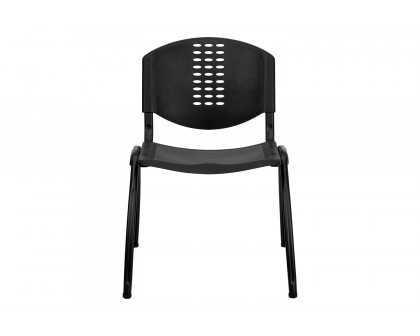 BLNK - HERCULES Series Plastic Stack Chair with Oval Cutout Back and Frame